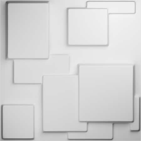 Ekena Millwork 19 5/8in. W x 19 5/8in. H Gomez EnduraWall Decorative 3D Wall Panel Covers Total 53.49 Sq. Ft., 20PK WP20X20GOWH-CASE-20
